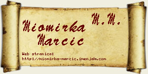Miomirka Marčić vizit kartica